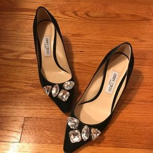 Jimmy Choo Green Velvet Shoes